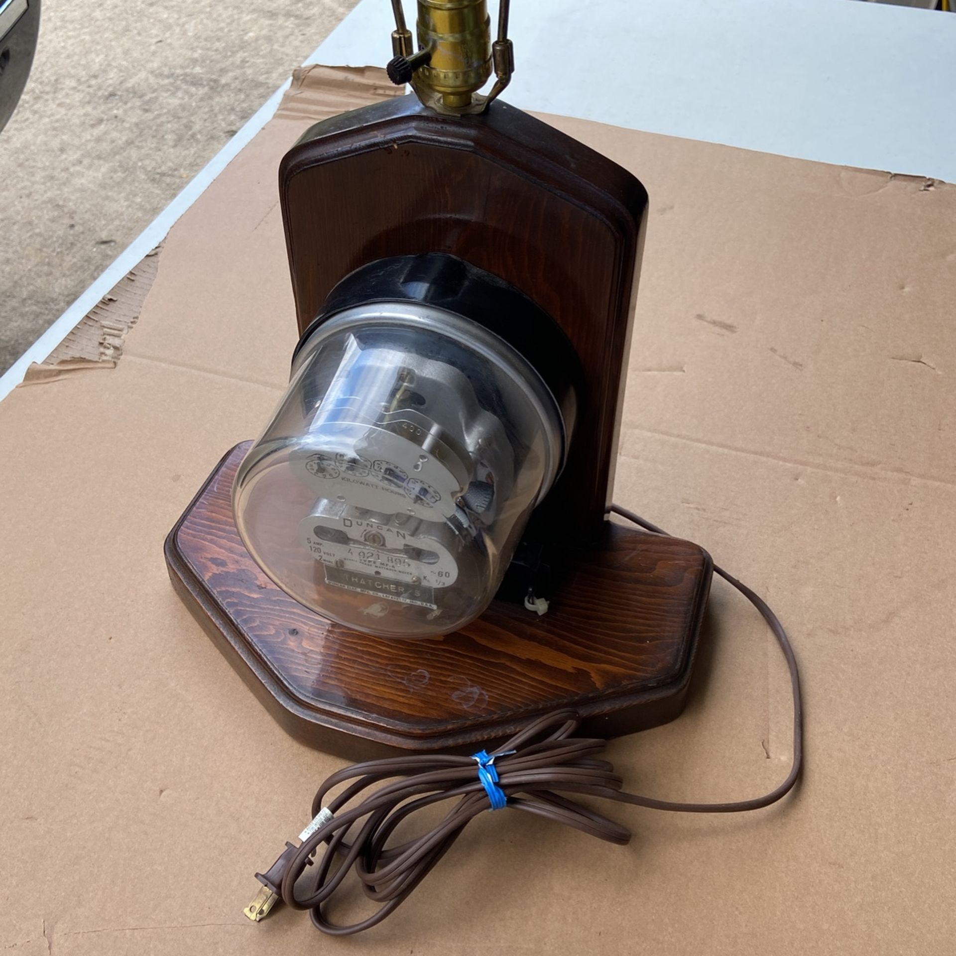 Vintage Duncan Electric Meter Lamp