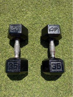 CAP 35 LB Hex Dumbbell Set – 70 LBS Total – Restored – SDSU/College Area