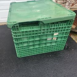Large Plastic Container With LED little damage. Great for Outside Or Inside  Storage.  Pick Up Only. 