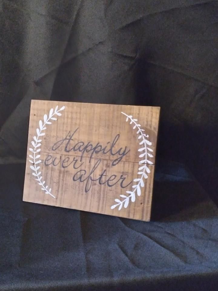 Wooden " Happily Ever After" Decor