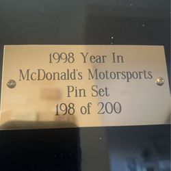 Mcdonald’s Motorsport Pin Set 198 (contact info removed)
