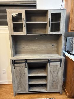 Coffee bar cabinet