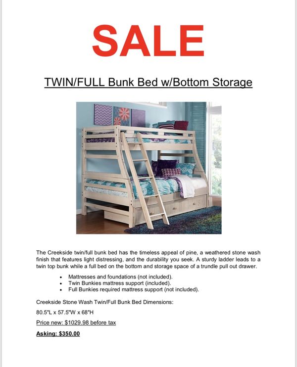 Bed Twin Full Bunk W Bottom Storage For In Cary Nc Offerup 350sold