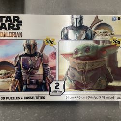 STAR WARS THE MANDALORIAN PRIME 3D PUZZLE 2 PUZZLES I