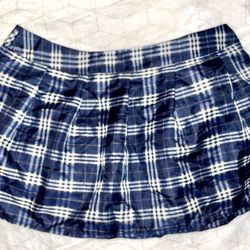 iEfiel Women’s Blue Plaid School Girl Skirt Size XL