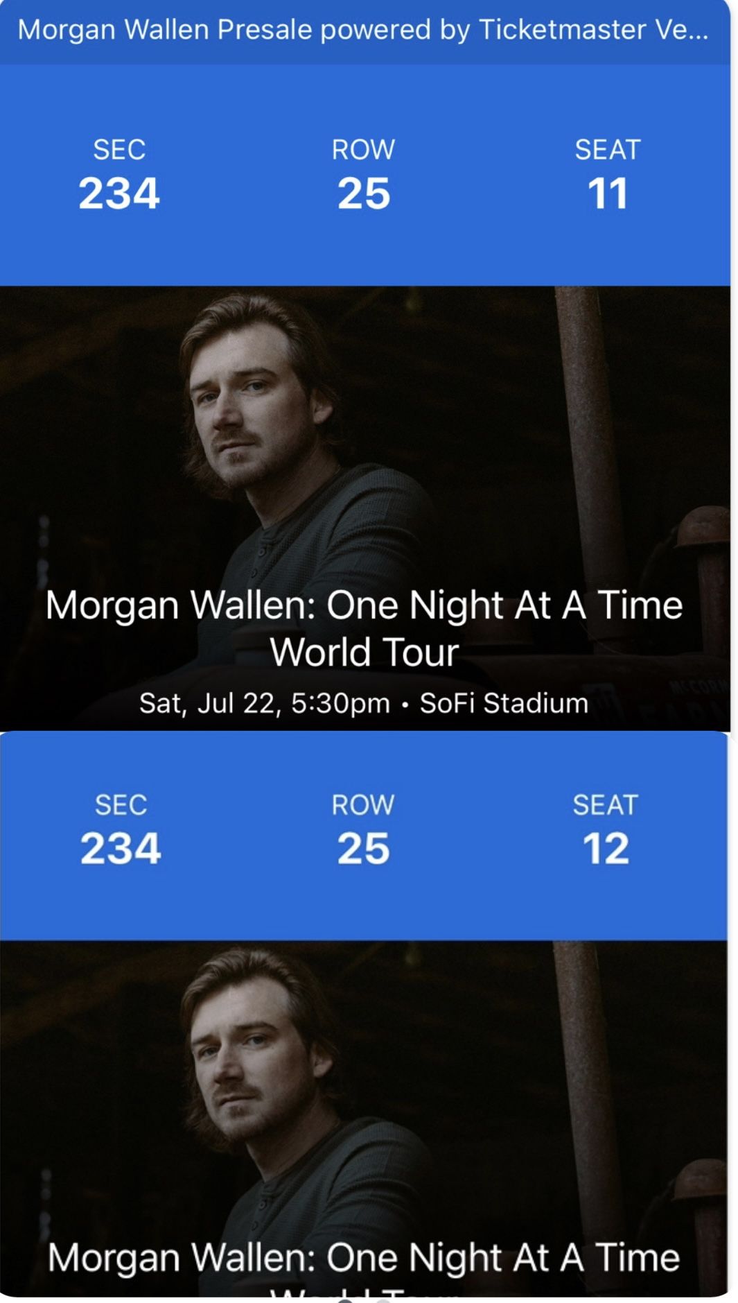 Wallen Tickets SoFi Stadium (LA/Inglewood) for Sale in Brea, CA