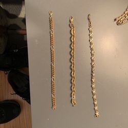 3 Bracelets   925/gold Fill -    