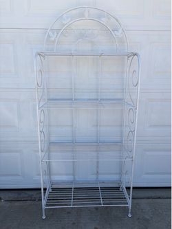 Metal garden shelf