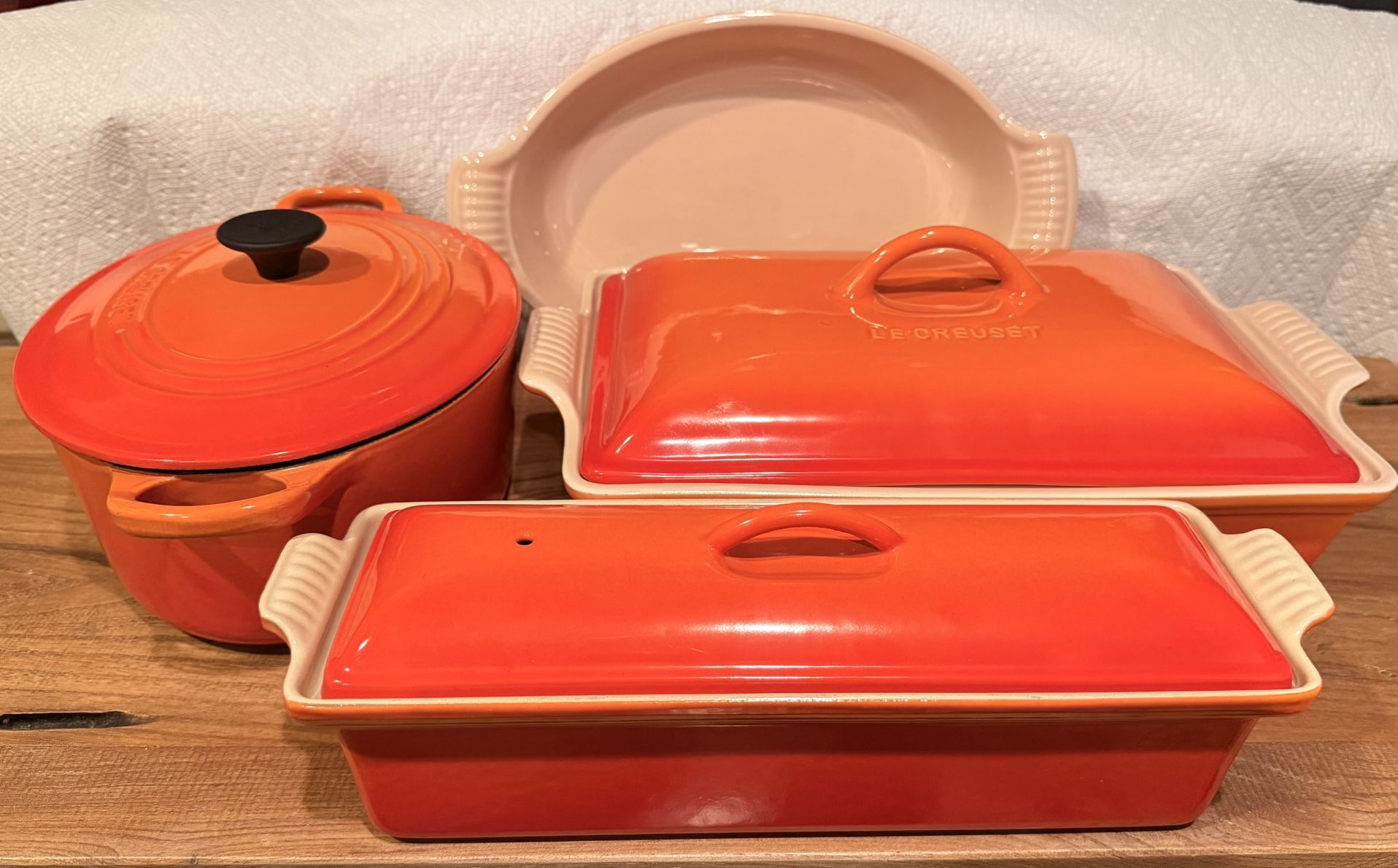 Vintage Set Of Four Le Creuset Ovenware