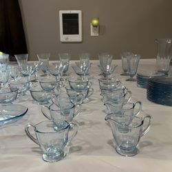 Antique Glass Dinnerware Set