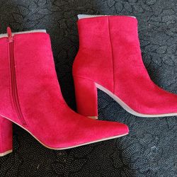 Rollda Red Ankle Boots