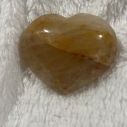 Golden healer quartz crystal polished heart 