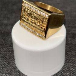 the last supper gold ring