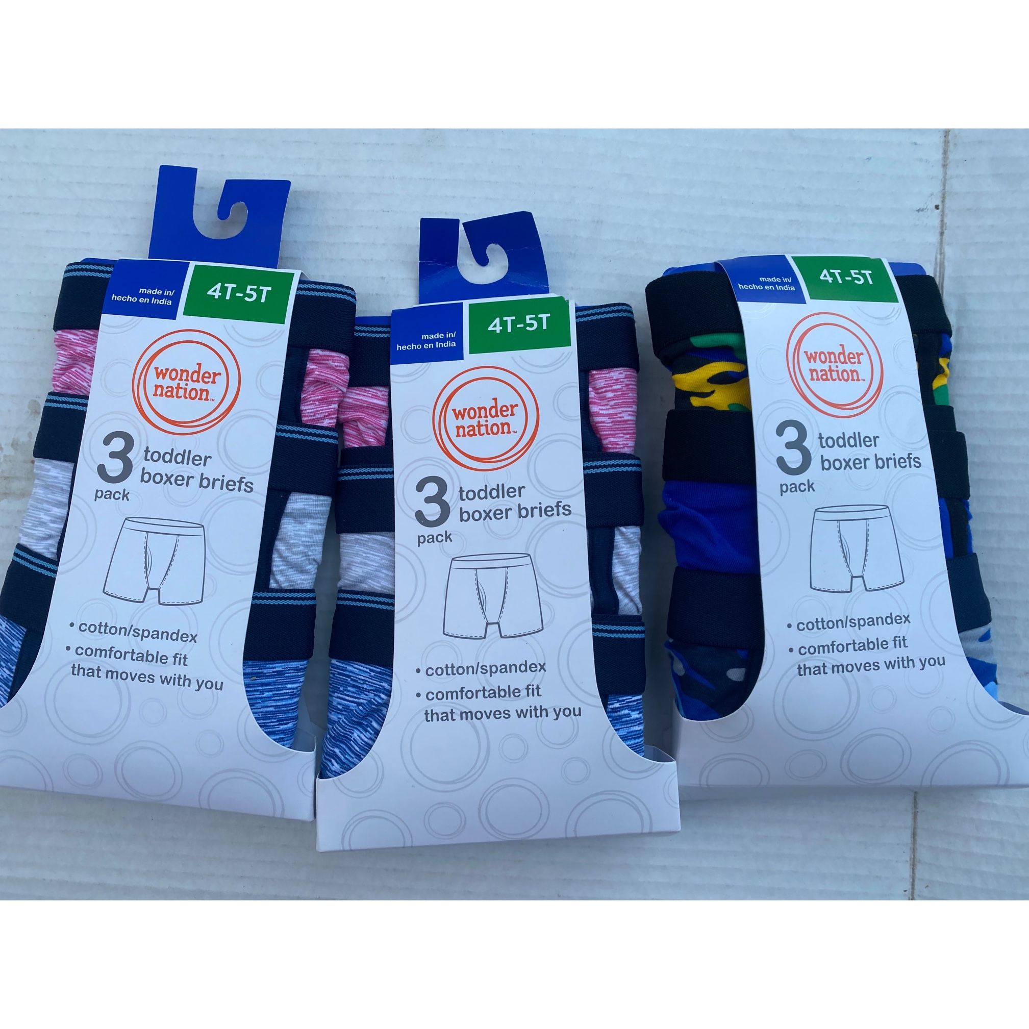 Boy’s 3 Pack Boxers.. Size 4T-5T.. $3.50 each pack