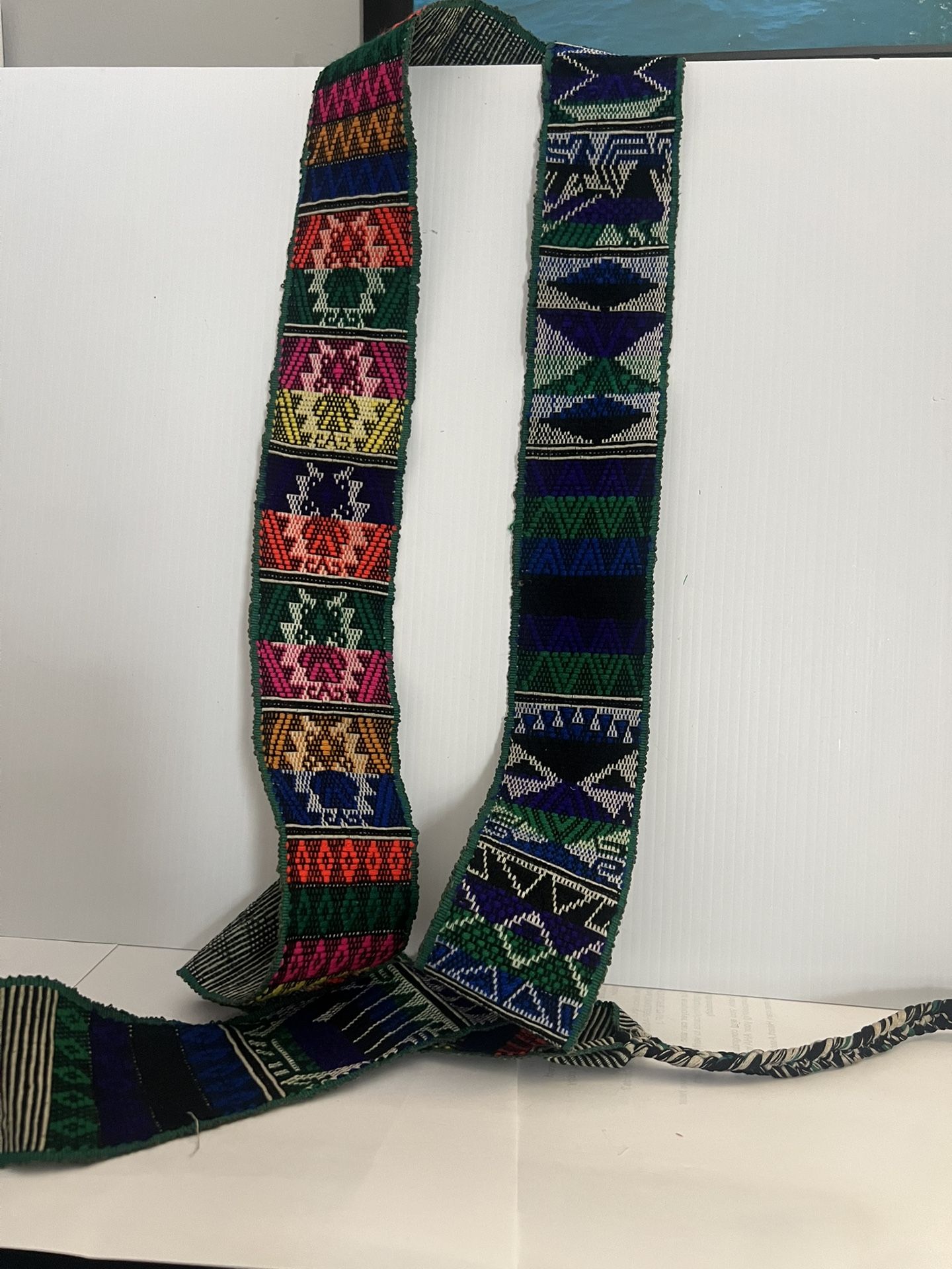 VTG:Handwoven Guatemalan Faja/Belt/Sash with Mayan Designs 6ft