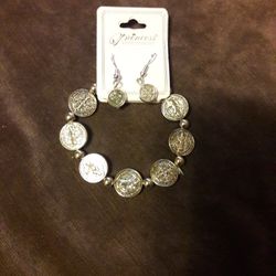 St Benedict Bracelet W / Earrings  $7