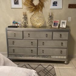 Grey Metal Dresser