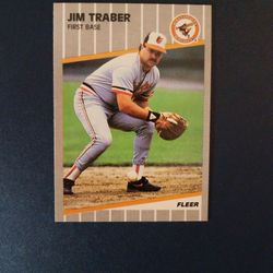 Jim Traber 1989 Fleer Baseball Card