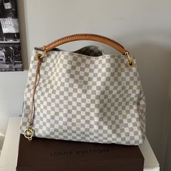 Louis Vuitton Damier Artsy Azur Handbag