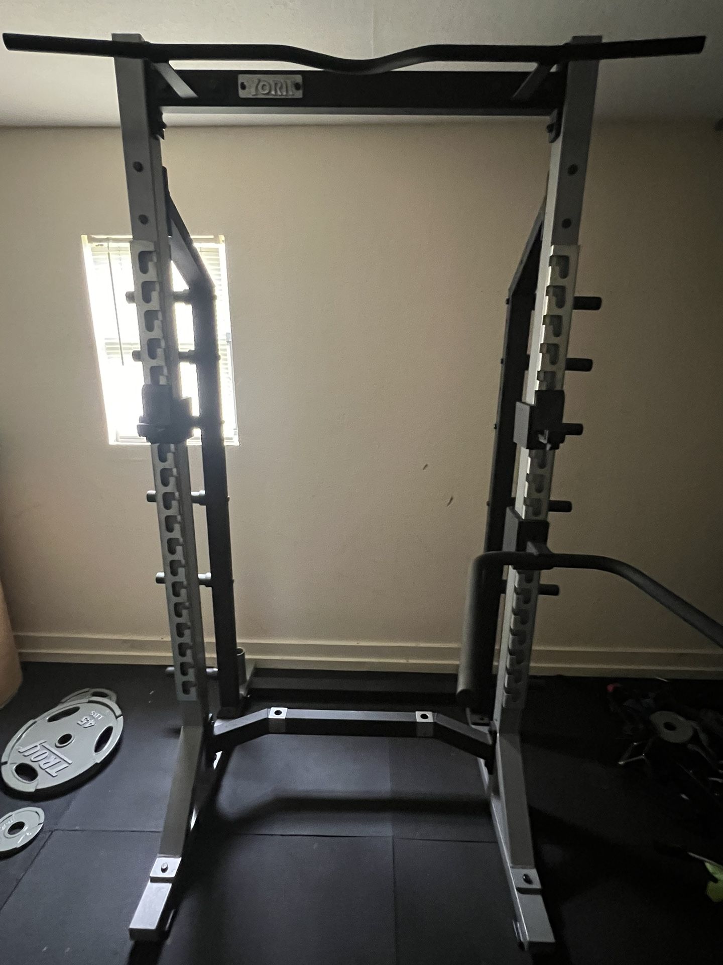 York Half Rack/ Bench