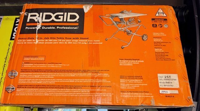 RIDGID 15 Amp 10 in. Portable Corded Pro Jobsite Table Saw with Stand