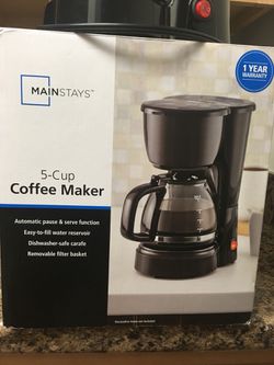COFFEE MAKER MAINSTAYS 5 Cups