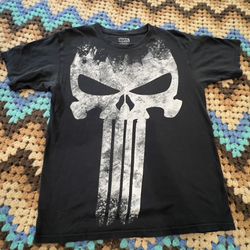 Men’s Marvel PUNISHER T-Shirt Black Size: Medium 