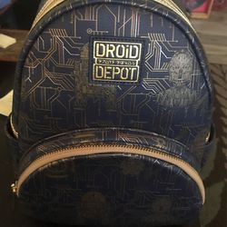 Disney Star Wars Galaxy's Edge Droid Depot Blue & Gold Mini Backpack