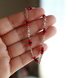 Pulcera De Plata 925 Con Piedra No Plástico Hecho A Mano