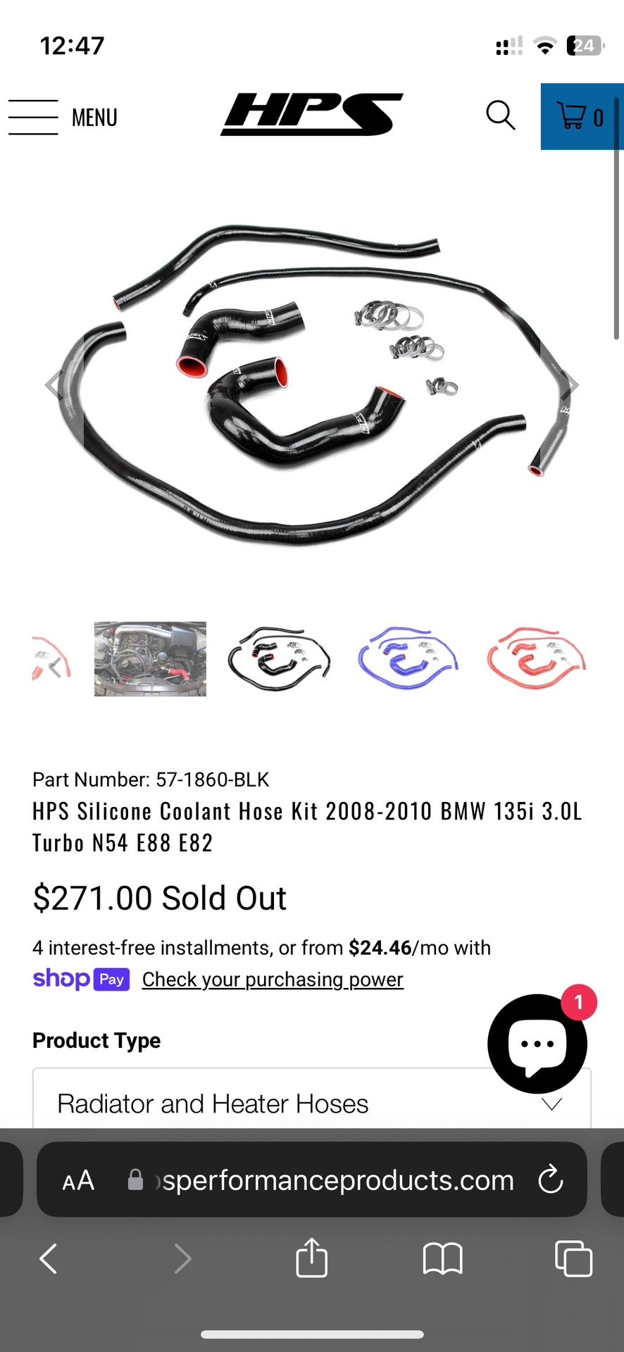 HPS SILICONE HOSE KIT N54