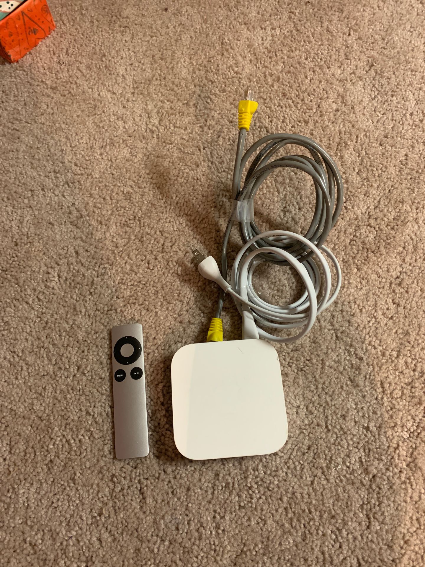 Apple TV Airport express with cable and remote