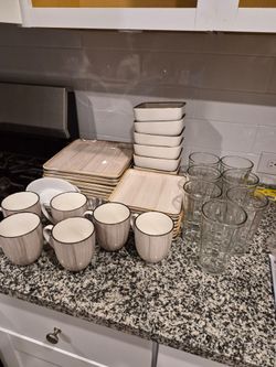 Dishes and glasses for sale