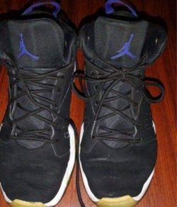 Air Jordan High-Top Sneakers Black Purple size 9.5