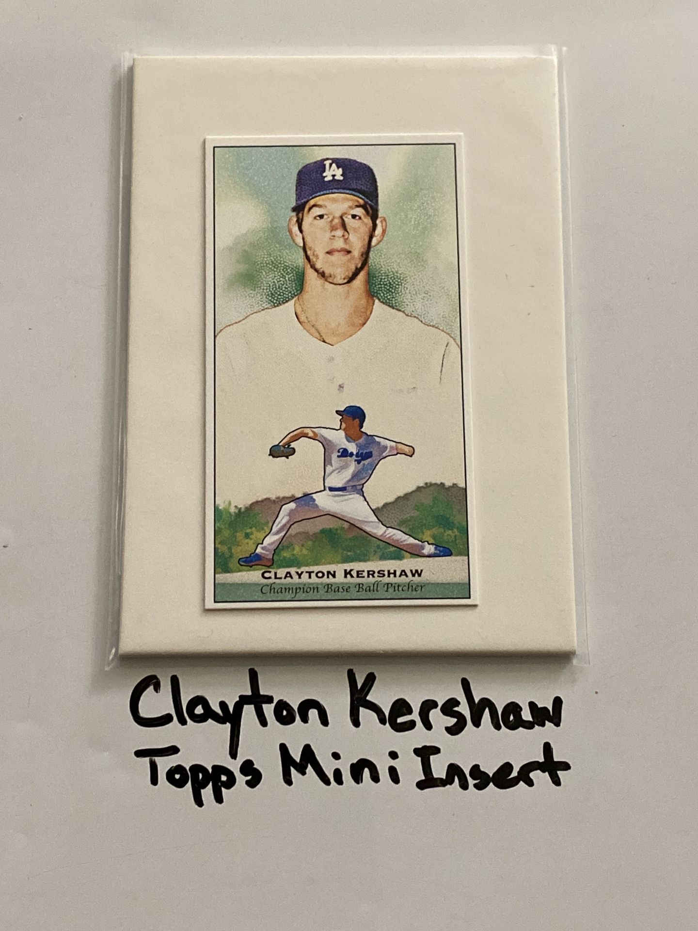 Clayton Kershaw Los Angeles Dodgers All-Star Pitcher Topps Short Print Insert Mini Card.