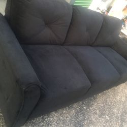 Nice Black Velvet Sofa 