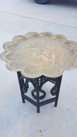 Brass tray table