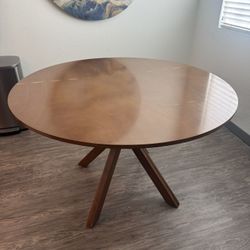 47.5” Baxton Studio Walnut Round Table