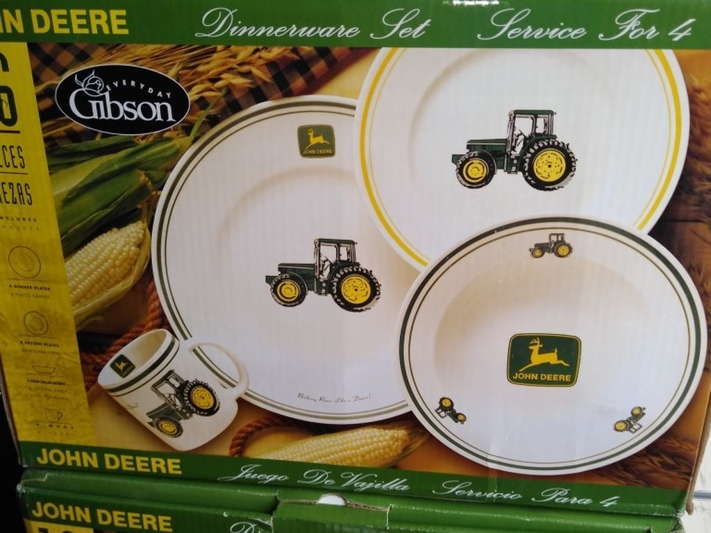 John Deere Dishes Sets Brand New Never Opened All Complete Sets Collectors