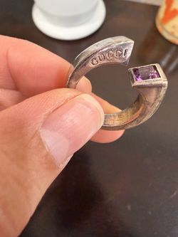 Designer Ring with purple stone