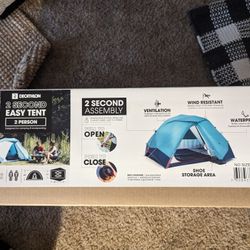 New- 2 Person Tent - Easy Set Up 