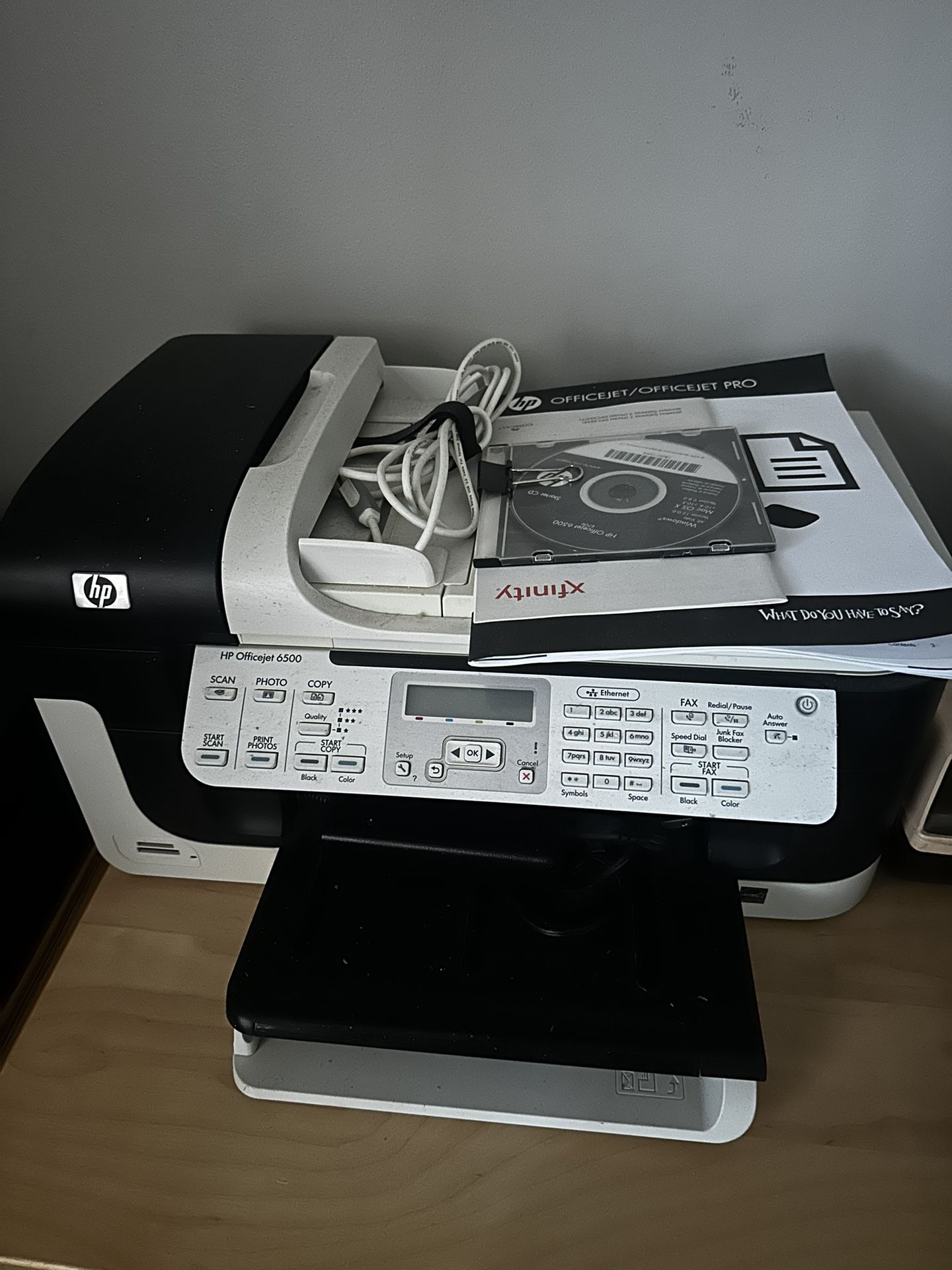 HP Officejet All In One Color Printer, With Manual