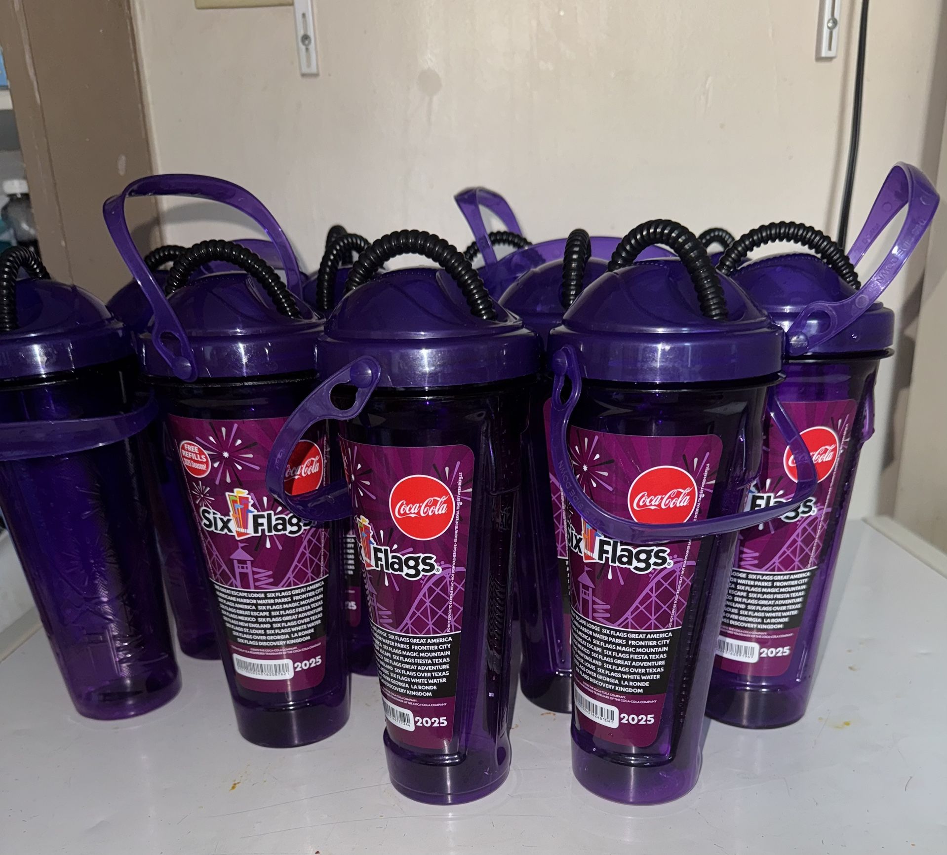 Six Flags Great America all season soda cups