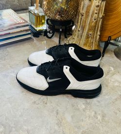 Men’s Nike Heritage Golf Shoes 336040-101 Classic Black White Size 8.5US