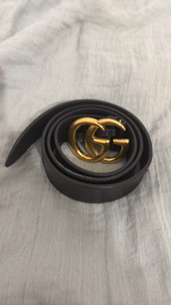 Gucci GG Marmont Black Leather Belt