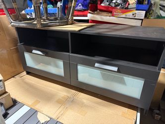 Black TV stand w/ drawers