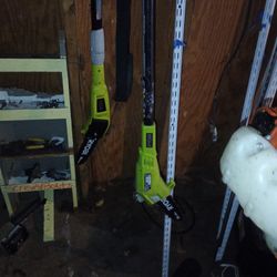 Two Ryobi Pill Saws One Is Electric And One Is Battery Powered