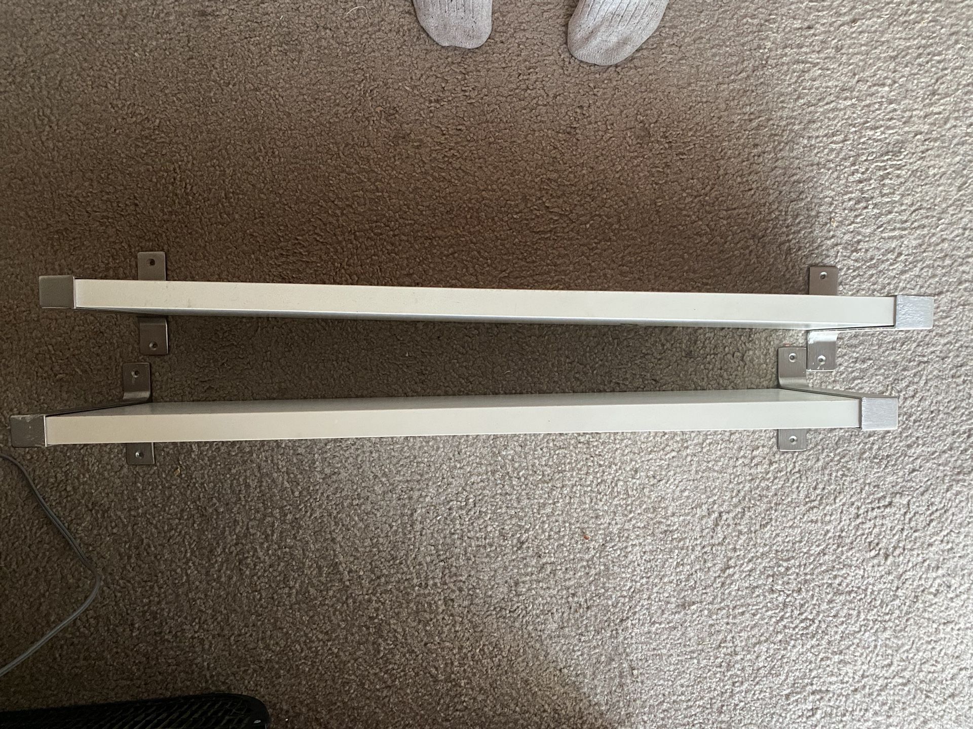 2 IKEA floating Shelves - White 