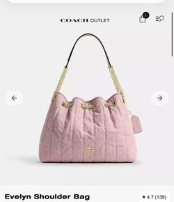 Coach pink denim *Evelyn Shoulder Bag*