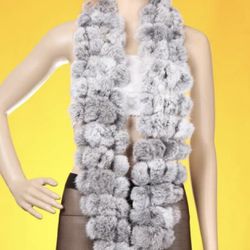 New Winter Warm Fur 100% Real Rex Rabbit Fur Collar Scarf Shawl Neck Warmer 