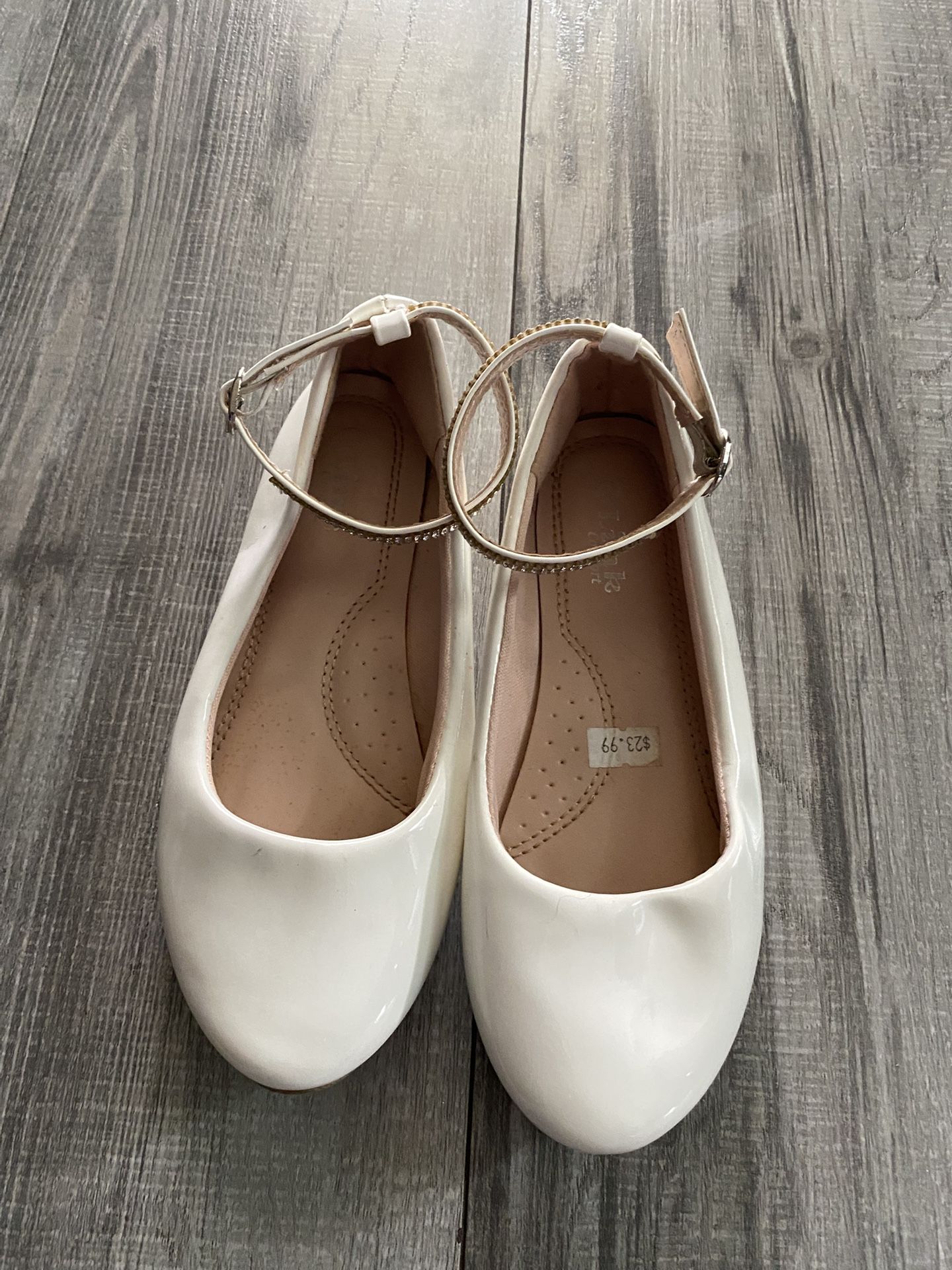 Girls White Flats
